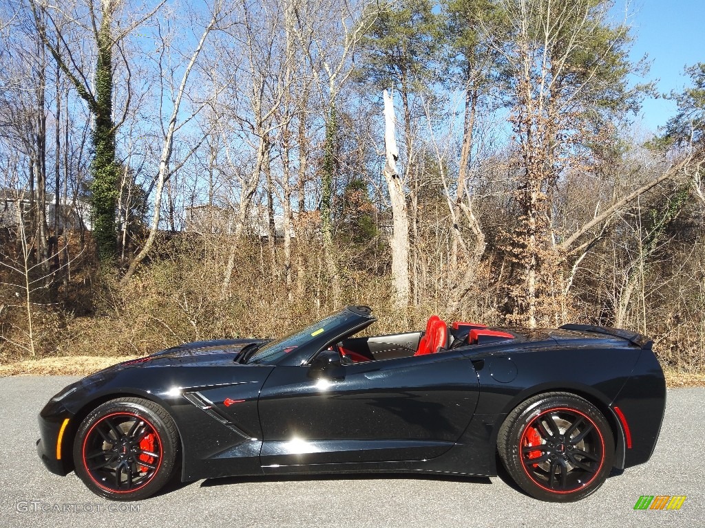2016 Corvette Stingray Convertible - Black / Adrenaline Red photo #1