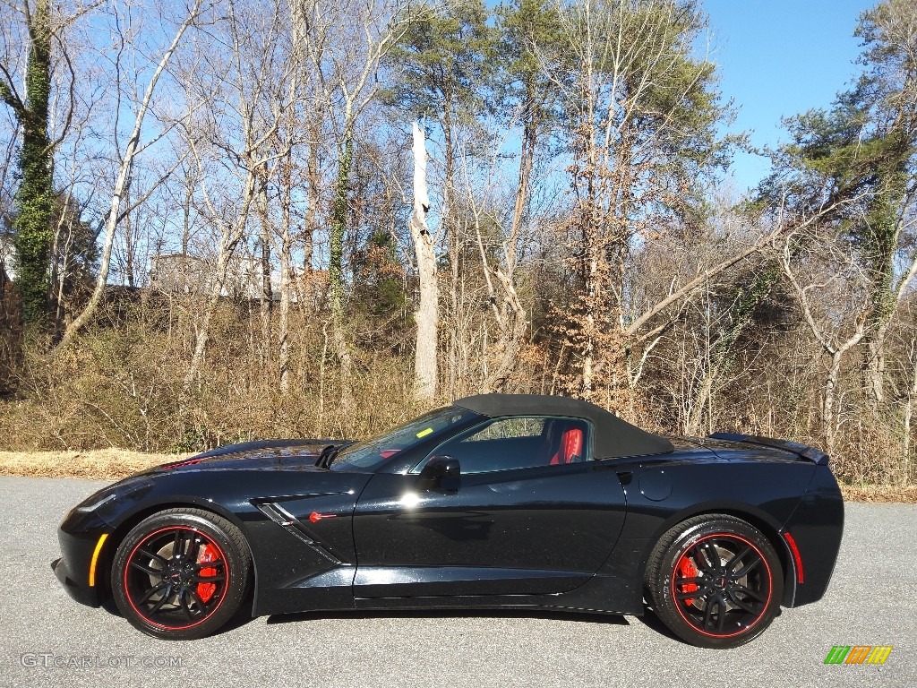 2016 Corvette Stingray Convertible - Black / Adrenaline Red photo #2