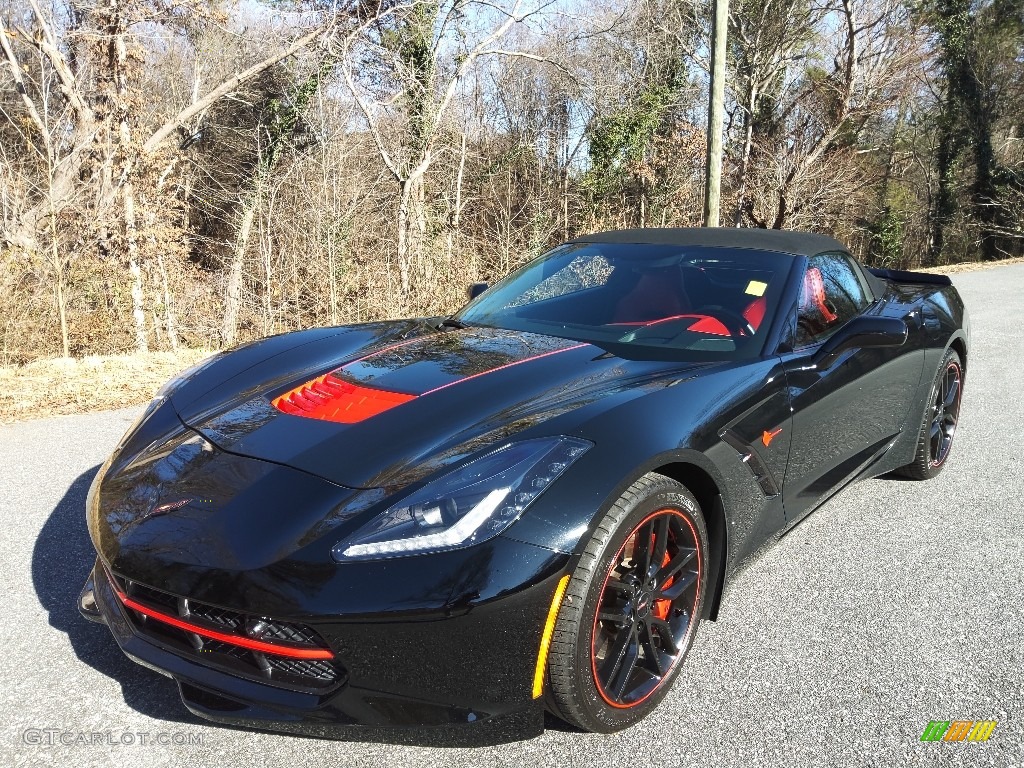 2016 Corvette Stingray Convertible - Black / Adrenaline Red photo #3