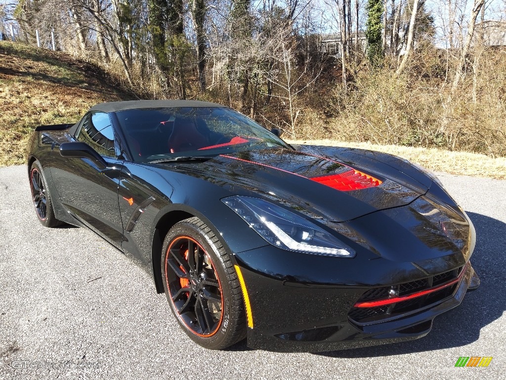 2016 Corvette Stingray Convertible - Black / Adrenaline Red photo #6
