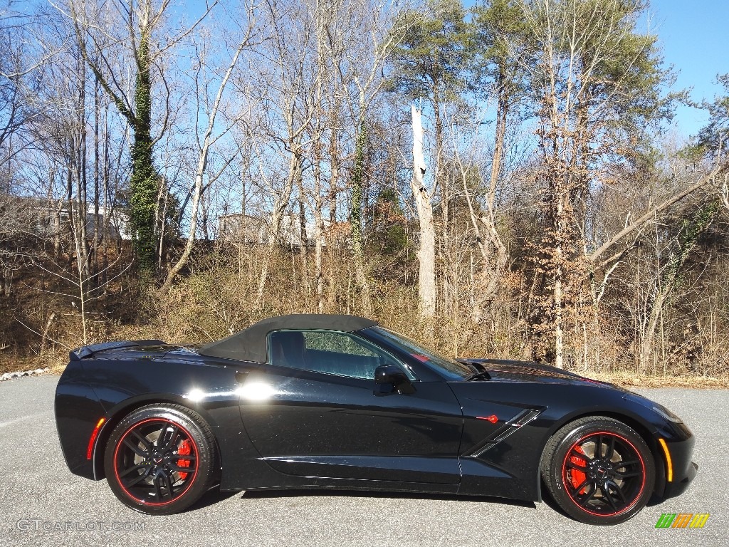 2016 Corvette Stingray Convertible - Black / Adrenaline Red photo #7