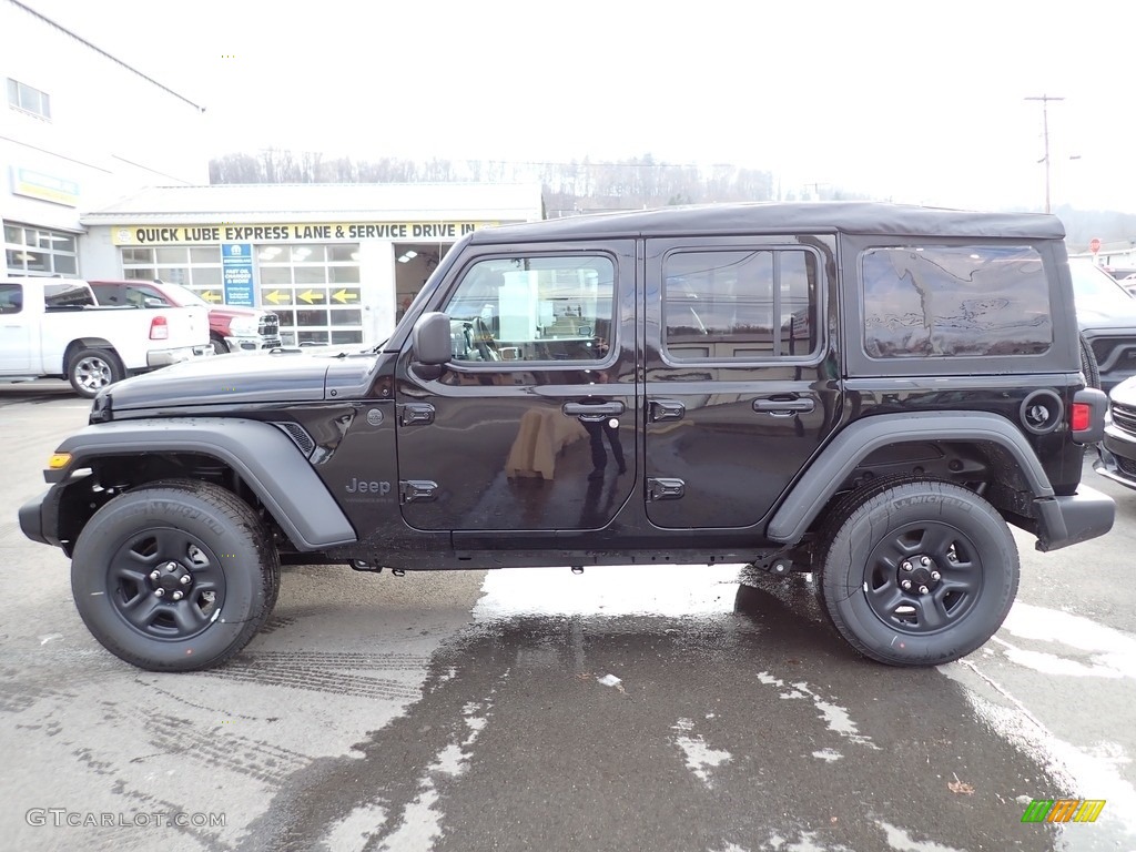 Black 2023 Jeep Wrangler Unlimited Sport 4x4 Exterior Photo #145442524