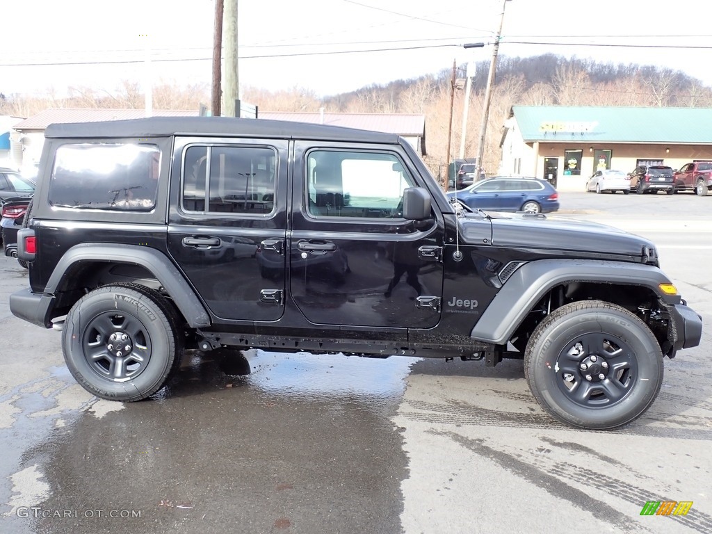 Black 2023 Jeep Wrangler Unlimited Sport 4x4 Exterior Photo #145442659
