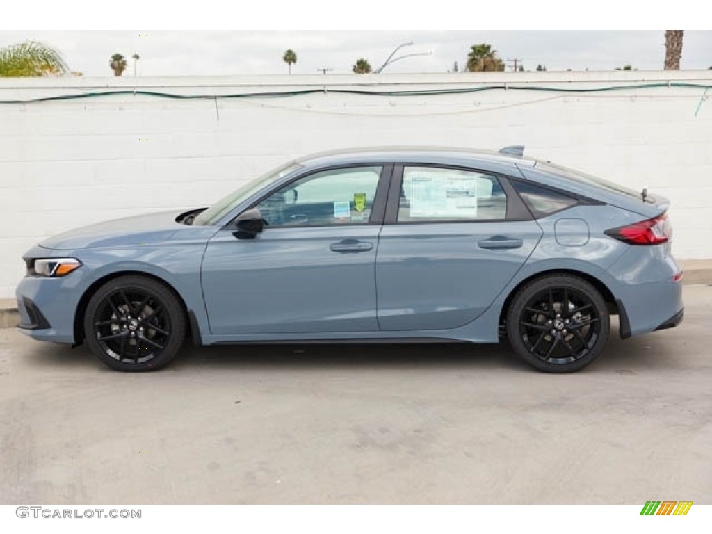Sonic Gray Pearl 2023 Honda Civic Sport Hatchback Exterior Photo #145443292