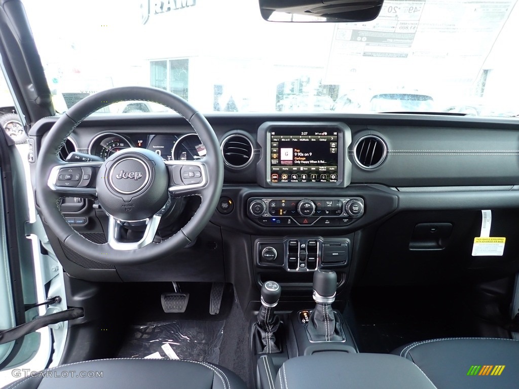 2023 Jeep Wrangler Unlimited Sahara 4XE Hybrid Black Dashboard Photo #145443331