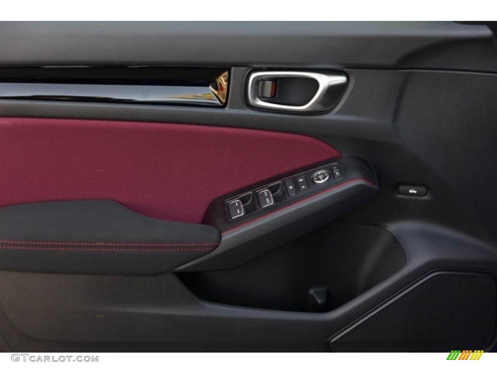 2023 Honda Civic Si Sedan Black/Red Door Panel Photo #145444543