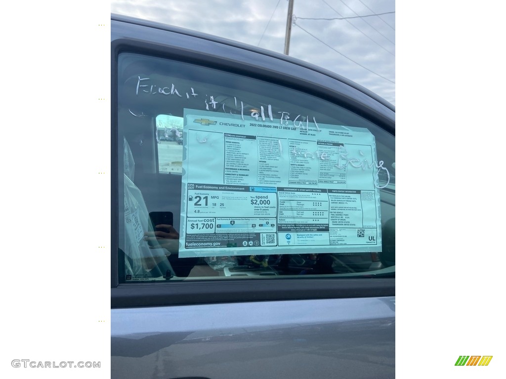 2022 Colorado LT Crew Cab - Satin Steel Metallic / Jet Black photo #10