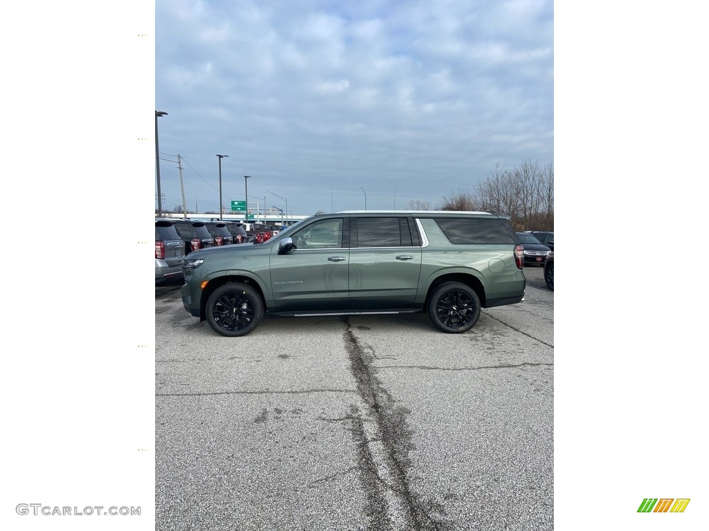 Silver Sage Metallic 2023 Chevrolet Suburban Premier 4WD Exterior Photo #145445578