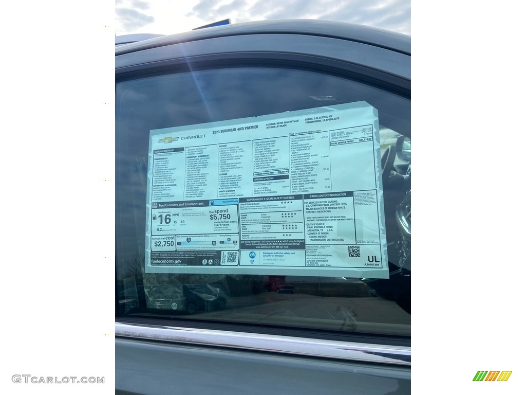 2023 Chevrolet Suburban Premier 4WD Window Sticker Photos