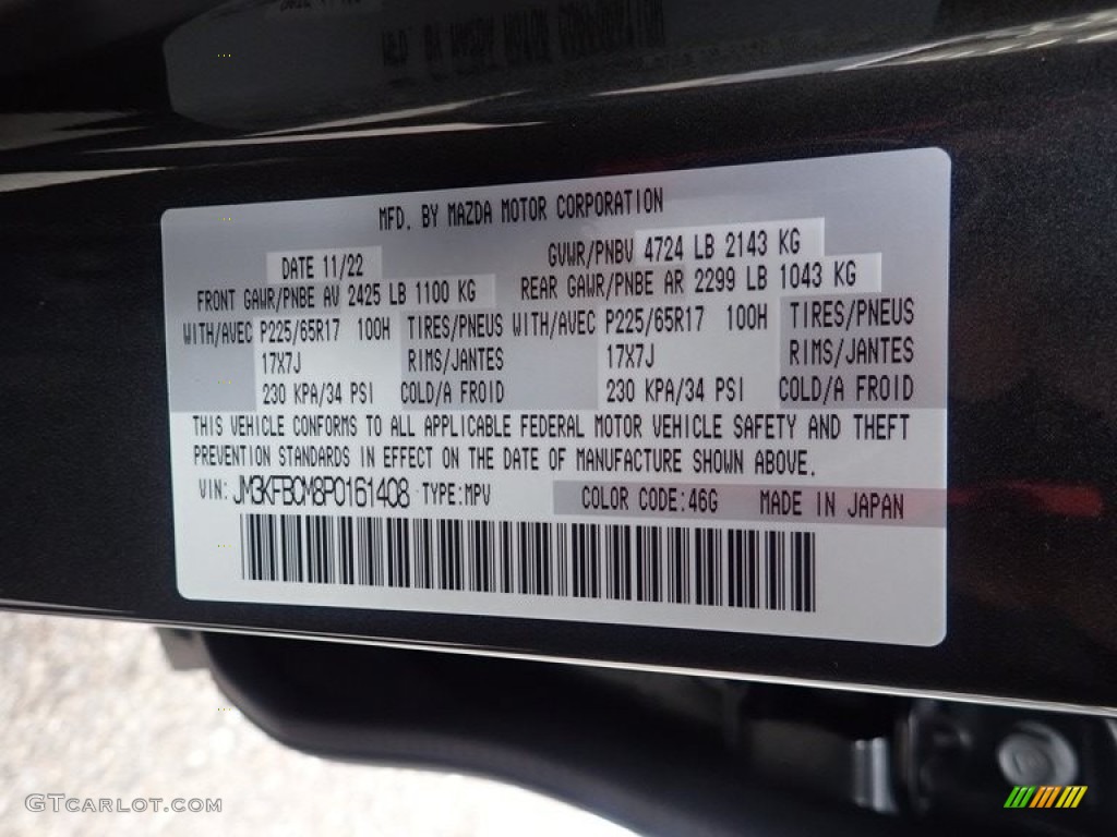 2023 CX-5 Color Code 46G for Machine Gray Metallic Photo #145446472