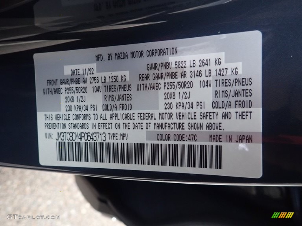 2023 CX-9 Color Code 47C for Polymetal Gray Metallic Photo #145447414