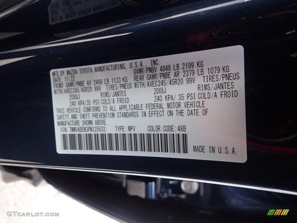 2023 CX-50 Color Code 48B for Ingot Blue Mica Photo #145447909