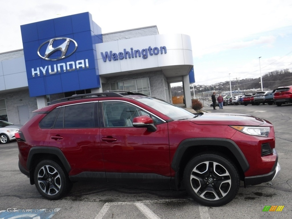 2019 RAV4 Adventure AWD - Ruby Flare Pearl / Light Gray photo #2