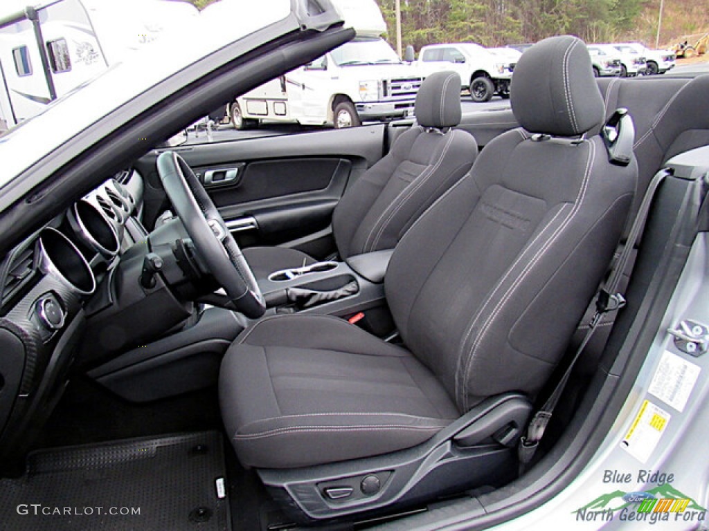 Ebony Interior 2021 Ford Mustang EcoBoost Convertible Photo #145449928