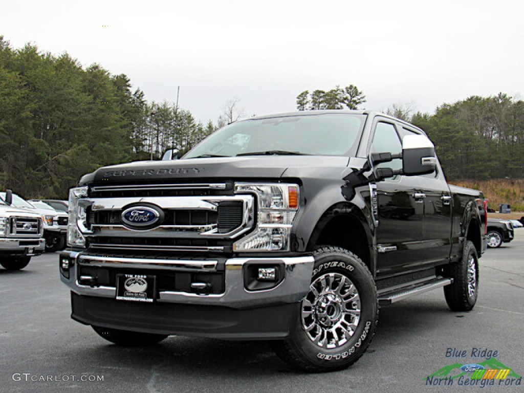 2022 F250 Super Duty XLT Crew Cab 4x4 - Agate Black / Medium Earth Gray photo #1