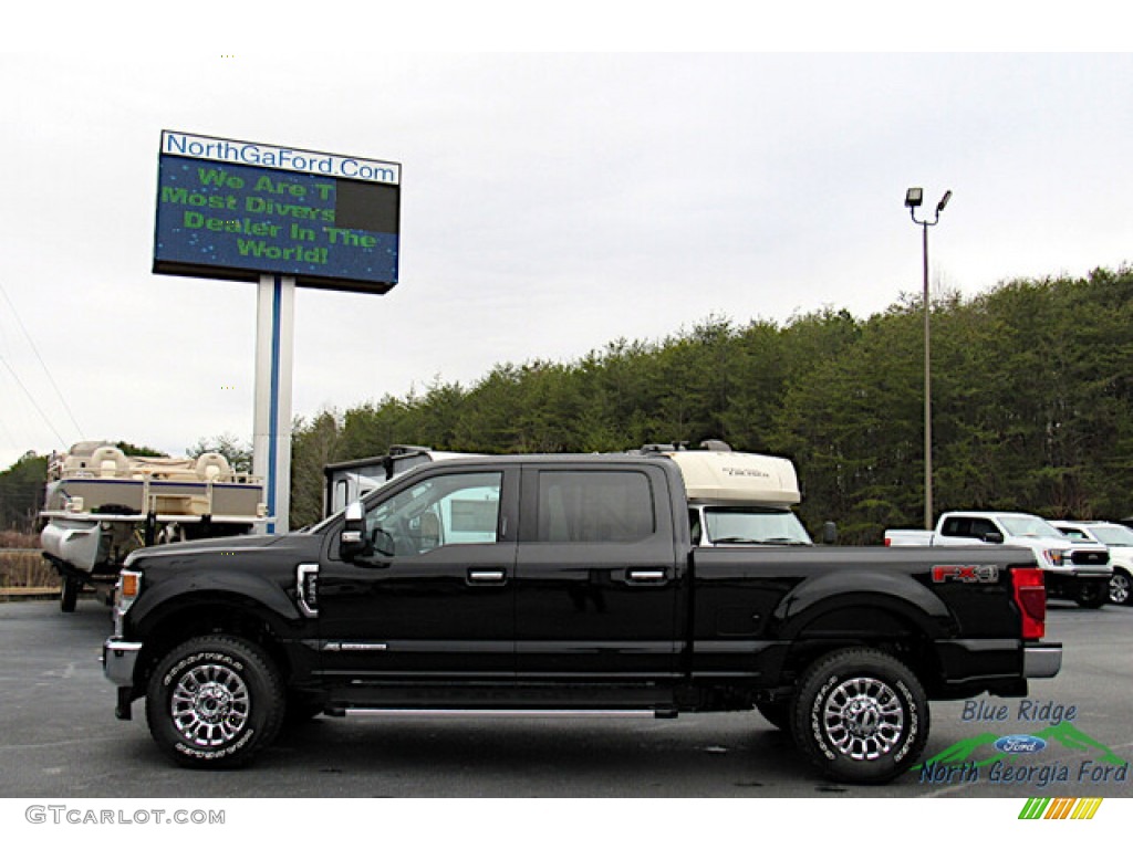 2022 F250 Super Duty XLT Crew Cab 4x4 - Agate Black / Medium Earth Gray photo #2