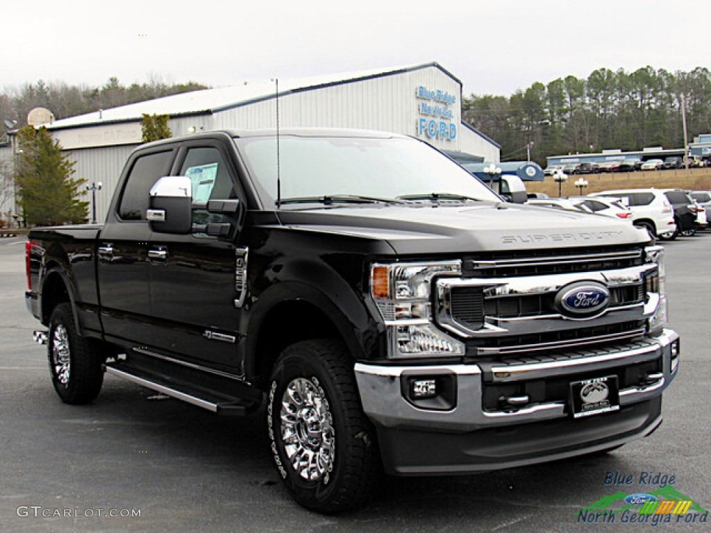 2022 F250 Super Duty XLT Crew Cab 4x4 - Agate Black / Medium Earth Gray photo #7