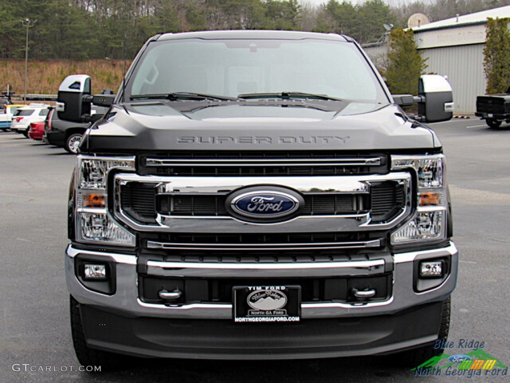 2022 F250 Super Duty XLT Crew Cab 4x4 - Agate Black / Medium Earth Gray photo #8