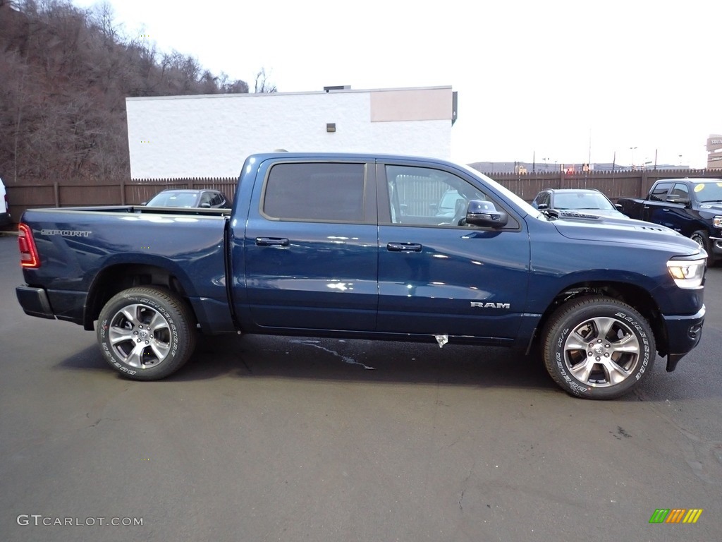 Patriot Blue Pearl 2023 Ram 1500 Laramie Crew Cab 4x4 Exterior Photo #145452796