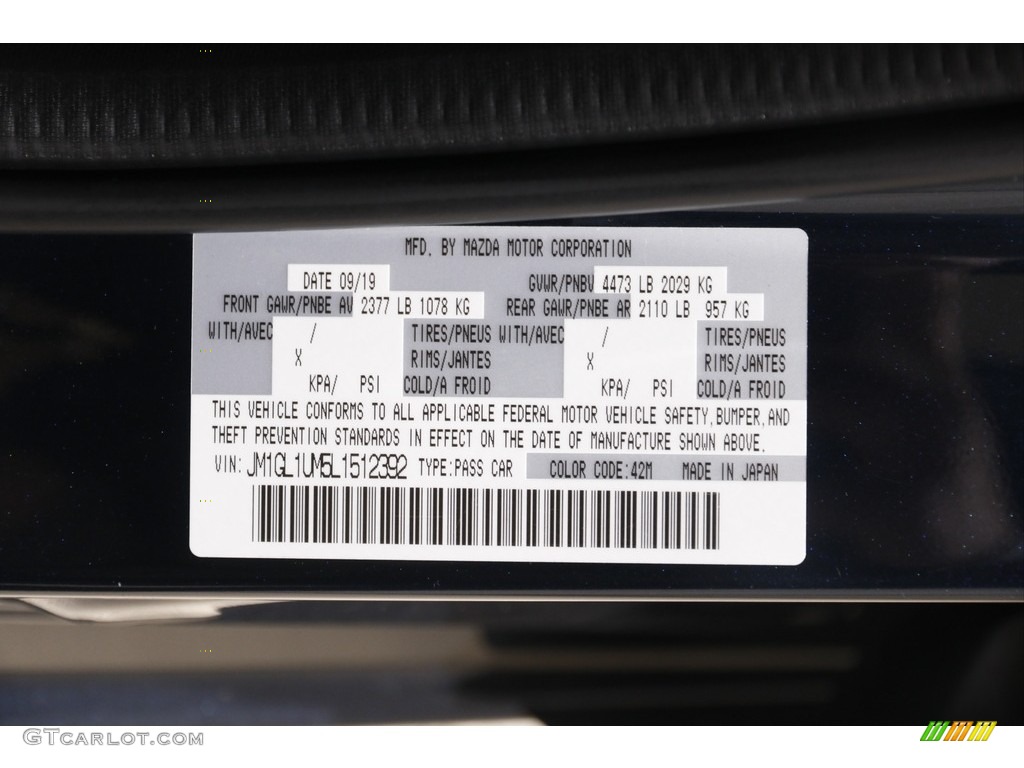 2020 Mazda Mazda6 Sport Color Code Photos
