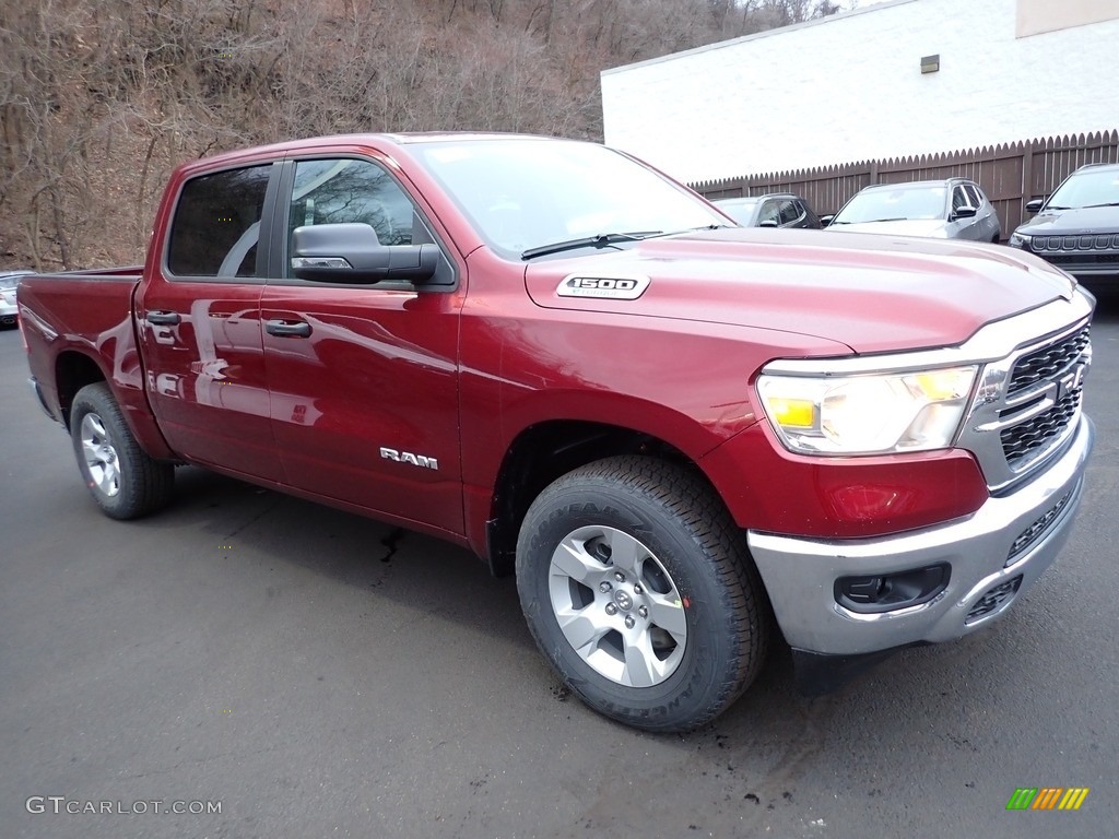 Delmonico Red Pearl 2023 Ram 1500 Big Horn Crew Cab 4x4 Exterior Photo #145453233