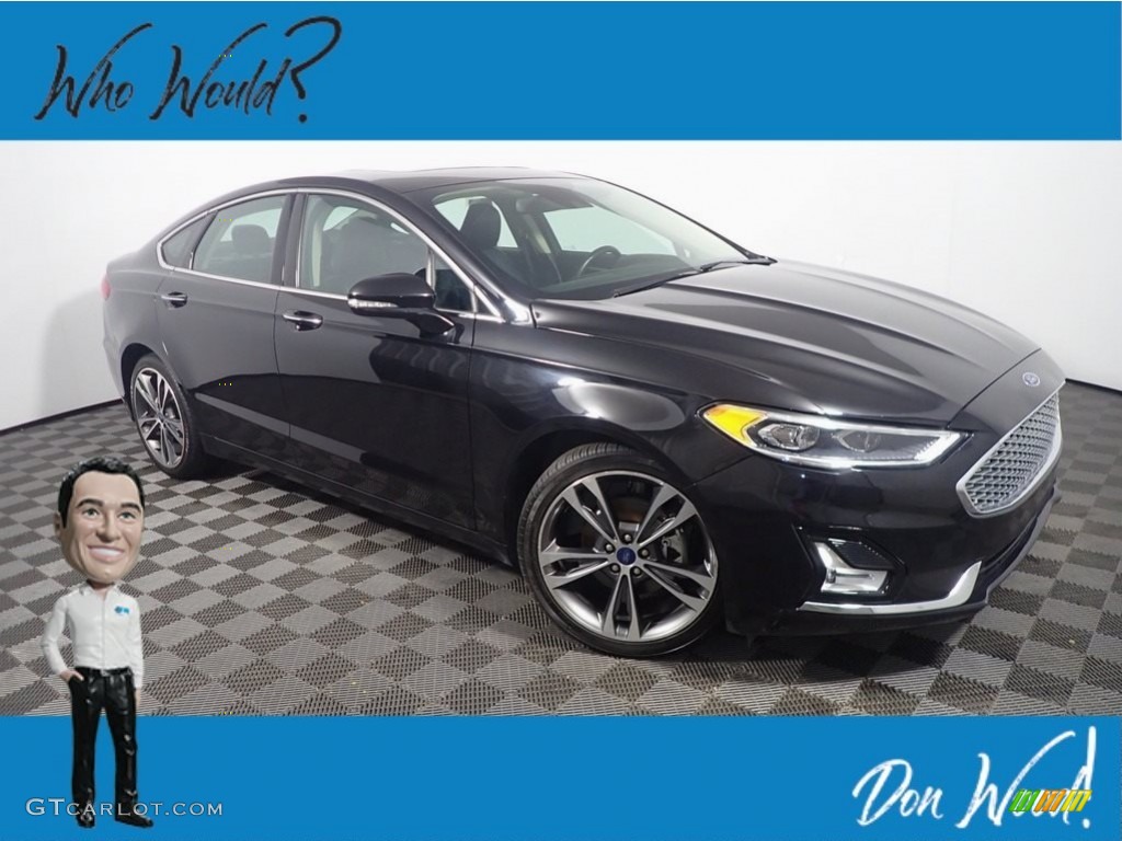 2020 Fusion Titanium AWD - Agate Black / Ebony photo #1
