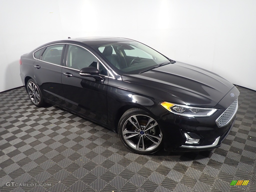 Agate Black 2020 Ford Fusion Titanium AWD Exterior Photo #145454698