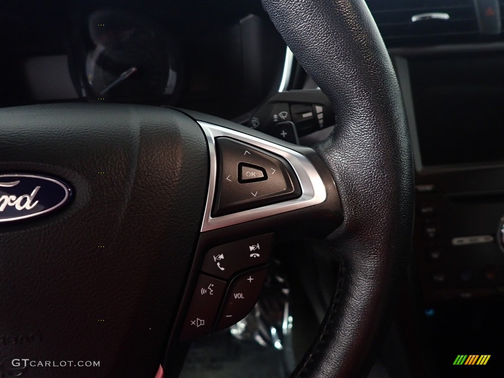 2020 Ford Fusion Titanium AWD Ebony Steering Wheel Photo #145455046