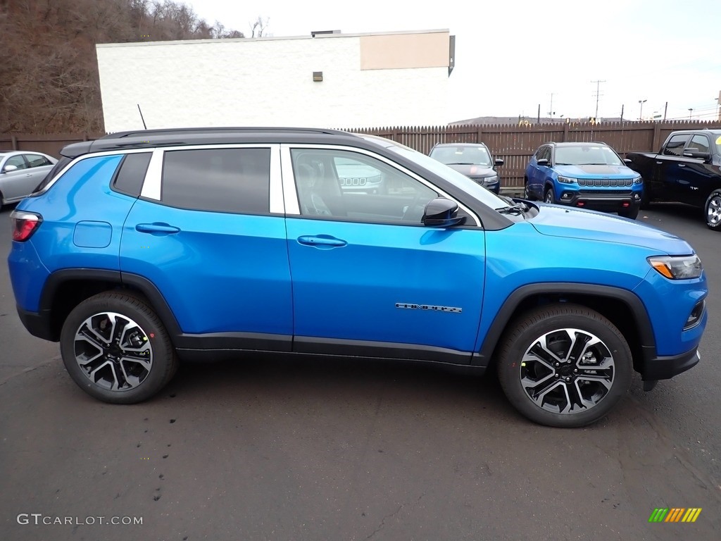 Laser Blue Pearl 2022 Jeep Compass Limited 4x4 Exterior Photo #145455256