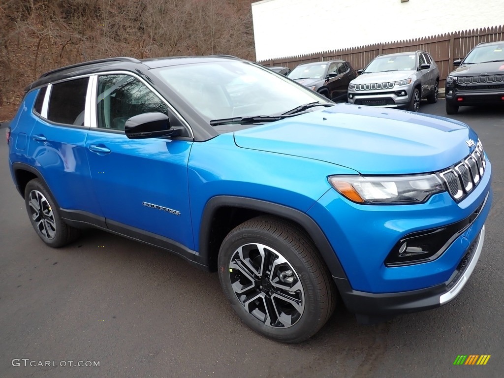Laser Blue Pearl 2022 Jeep Compass Limited 4x4 Exterior Photo #145455265