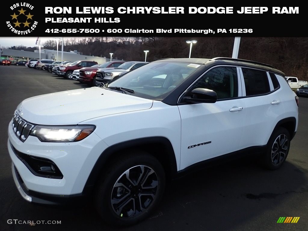2022 Compass Limited 4x4 - Bright White / Black photo #1