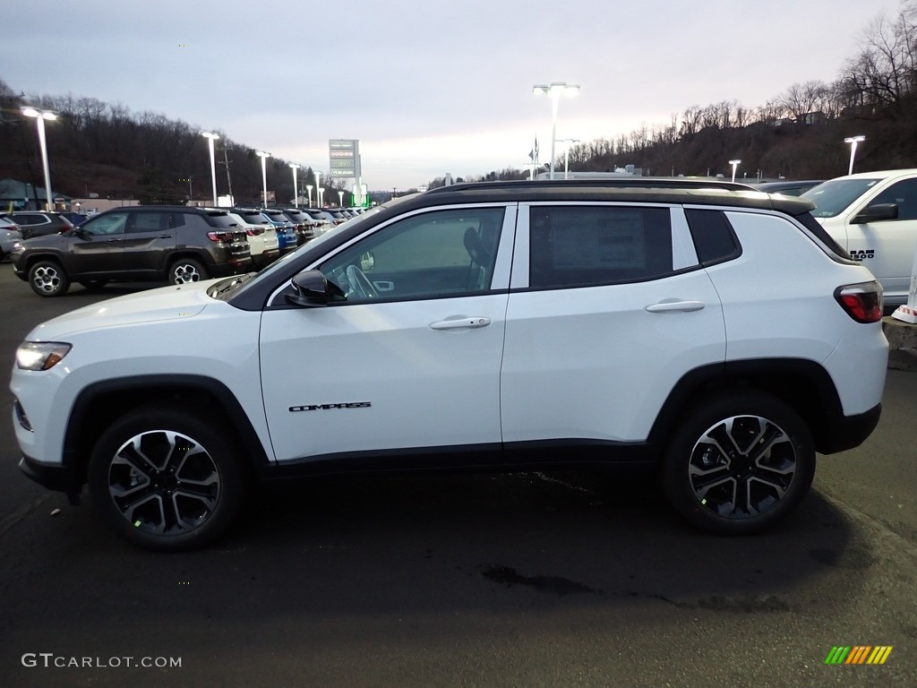 2022 Compass Limited 4x4 - Bright White / Black photo #2