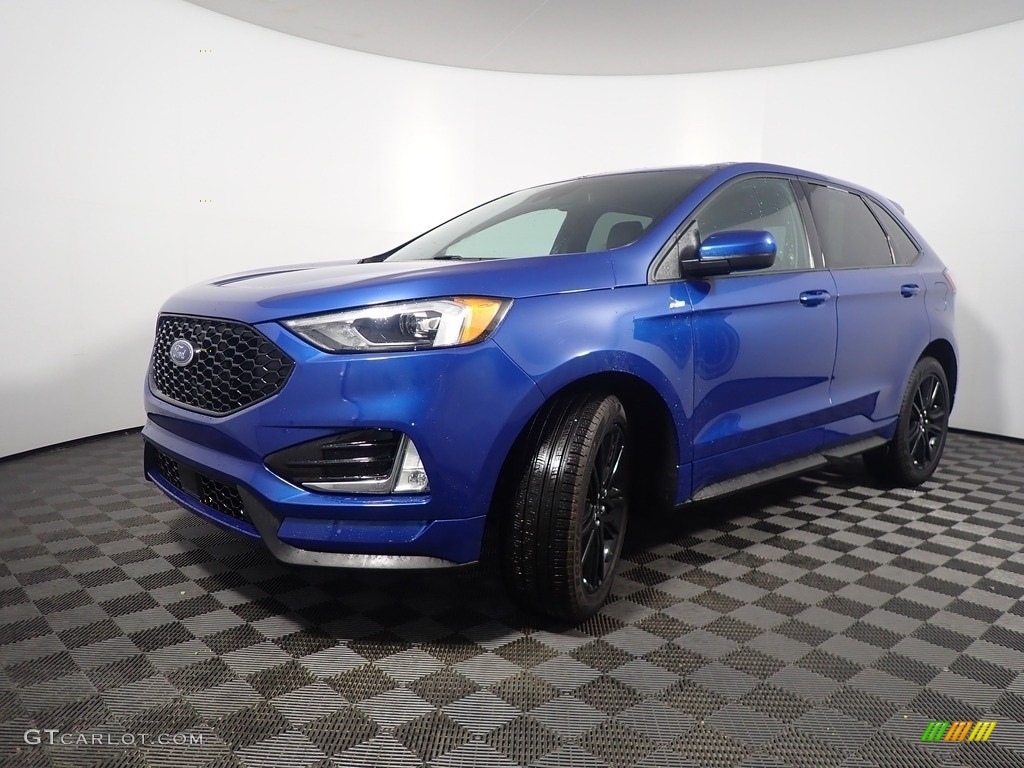 Atlas Blue Metallic 2021 Ford Edge ST-Line AWD Exterior Photo #145458162