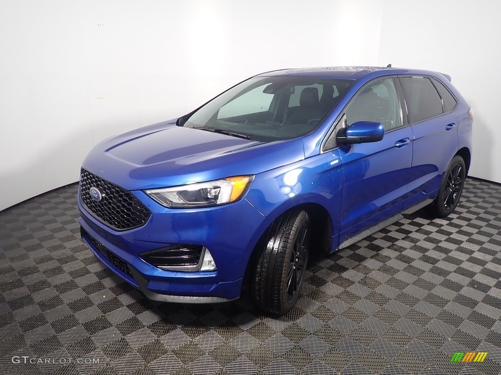 Atlas Blue Metallic 2021 Ford Edge ST-Line AWD Exterior Photo #145458180