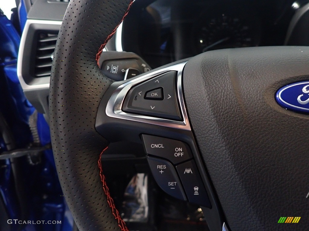 2021 Ford Edge ST-Line AWD Ebony Steering Wheel Photo #145458477
