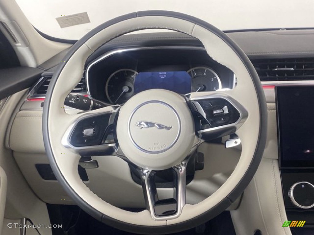 2023 Jaguar F-PACE P250 S Lt Oyster/Ebony Steering Wheel Photo #145459089