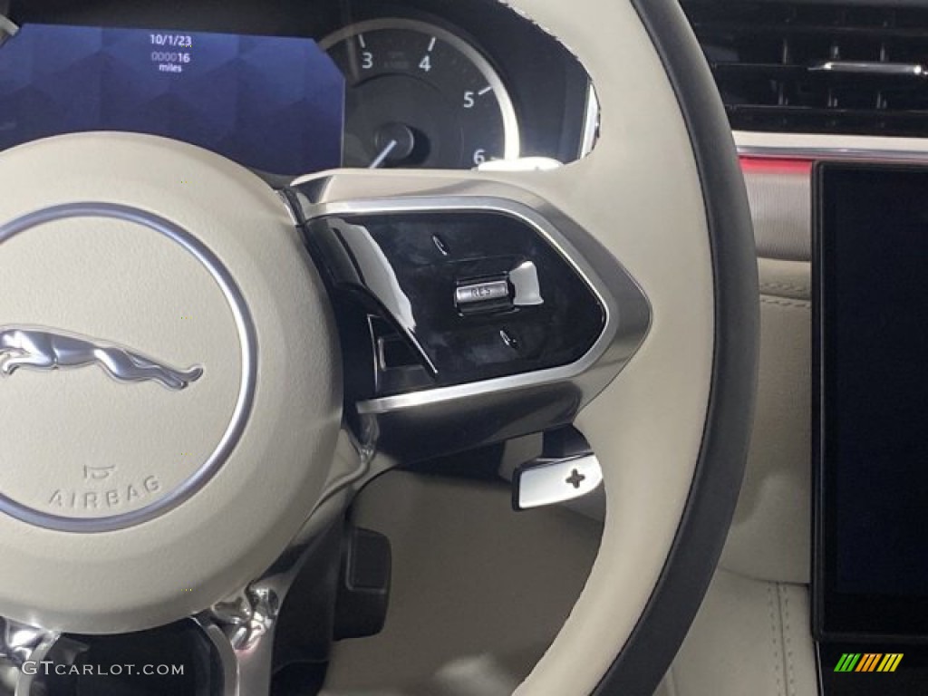 2023 Jaguar F-PACE P250 S Lt Oyster/Ebony Steering Wheel Photo #145459118