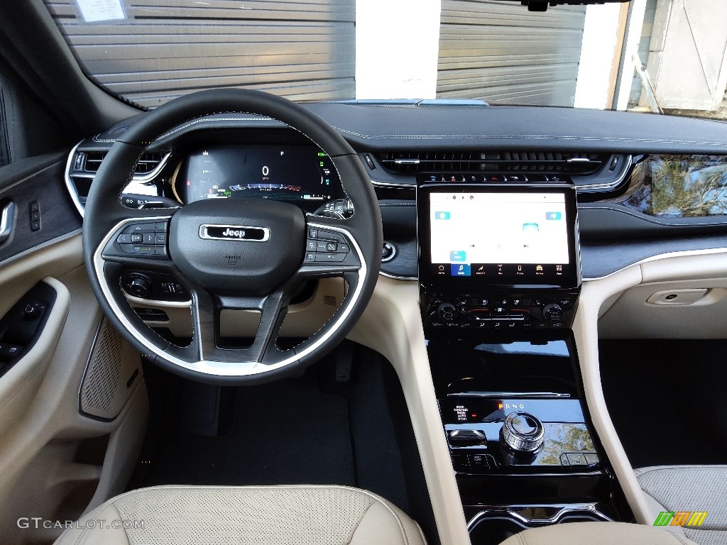 2023 Jeep Grand Cherokee 4XE Wicker Beige/Global Black Dashboard Photo #145459363
