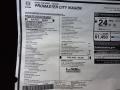  2022 ProMaster City Wagon Window Sticker