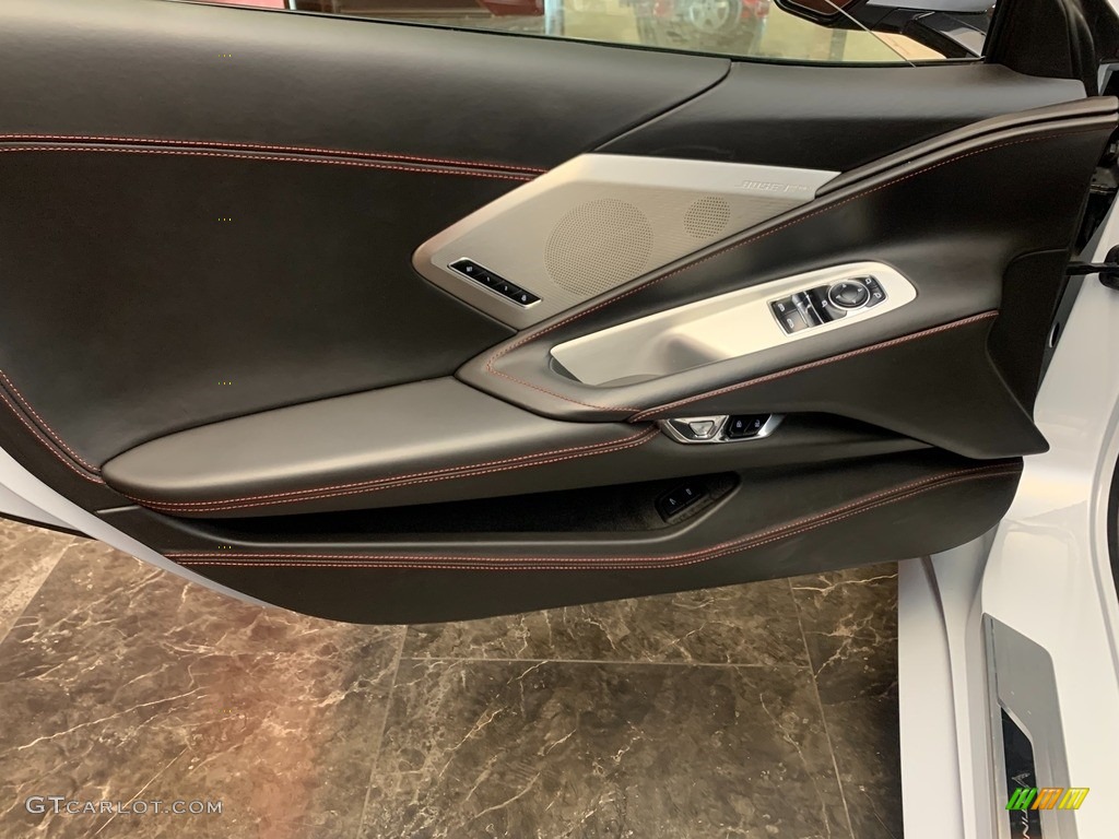 2020 Chevrolet Corvette Stingray Coupe Adrenaline Red/Jet Black Door Panel Photo #145460301