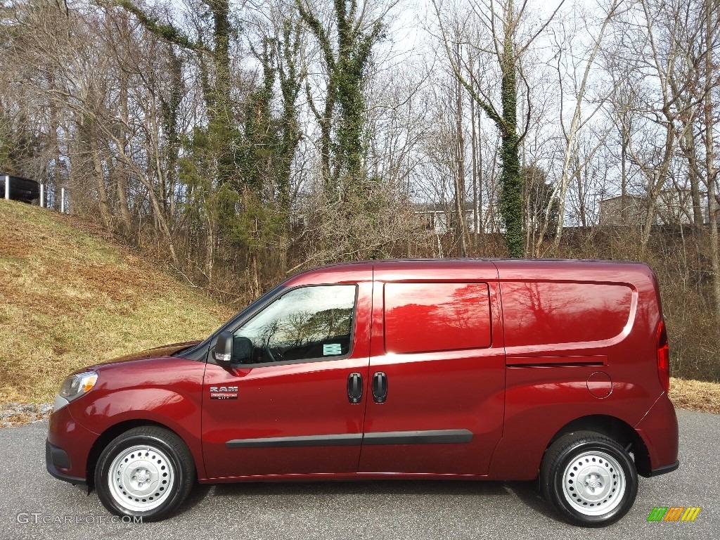 2022 ProMaster City Tradesman Cargo Van - Deep Red Metallic / Black photo #1