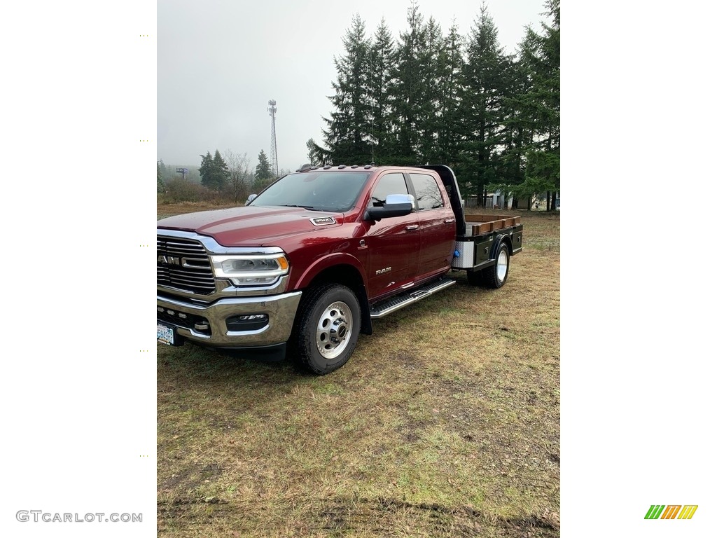 2021 3500 Laramie Crew Cab 4x4 Chassis - Delmonico Red Pearl / Black photo #1