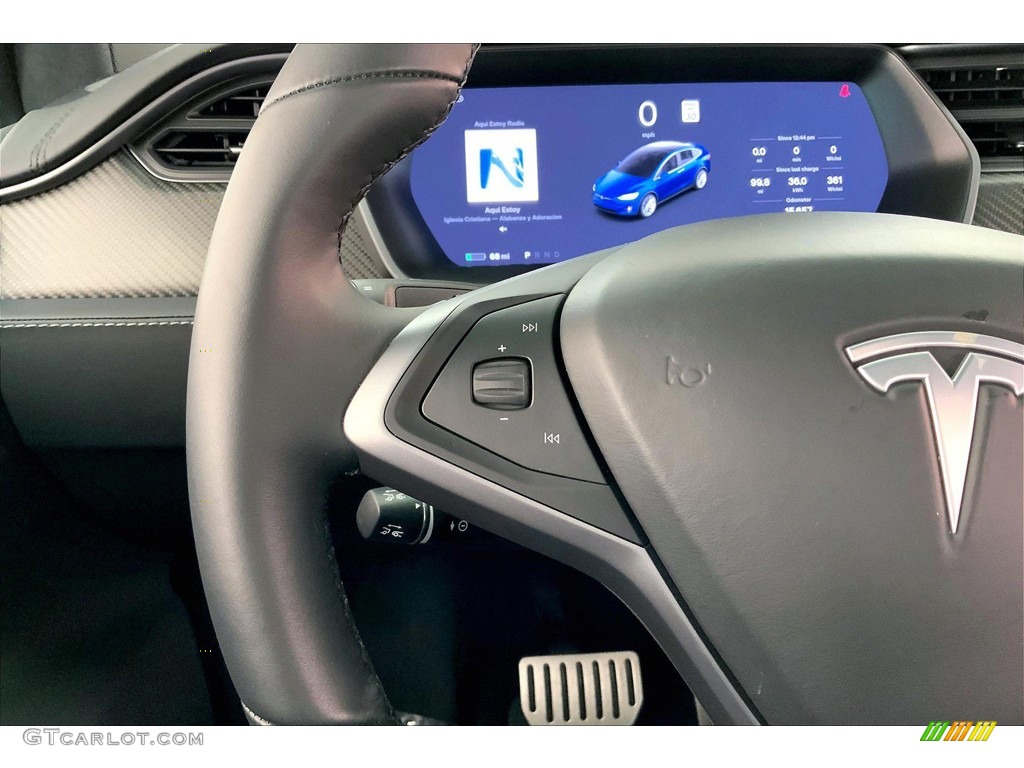 2020 Tesla Model X Performance Black Steering Wheel Photo #145461322
