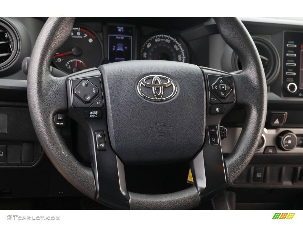 2020 Toyota Tacoma SR Double Cab 4x4 Cement Steering Wheel Photo #145461994