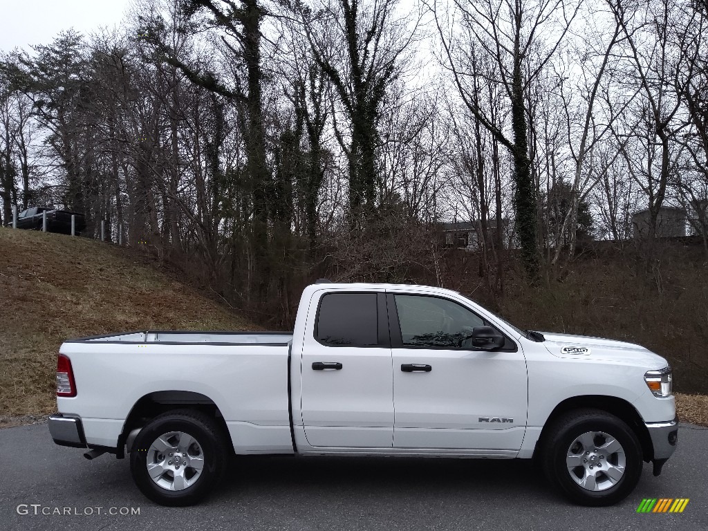 Bright White 2023 Ram 1500 Big Horn Quad Cab 4x4 Exterior Photo #145463137