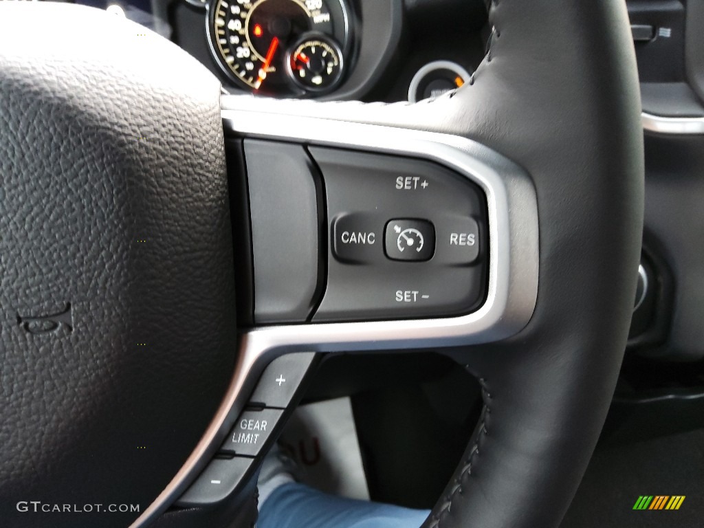 2023 Ram 1500 Big Horn Quad Cab 4x4 Diesel Gray/Black Steering Wheel Photo #145463182
