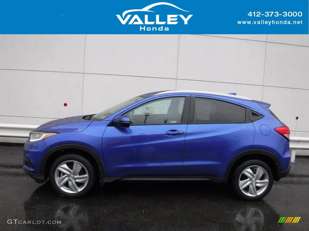 2020 HR-V EX-L AWD - Aegean Blue Metallic / Black photo #2