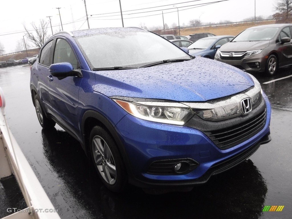 2020 HR-V EX-L AWD - Aegean Blue Metallic / Black photo #6