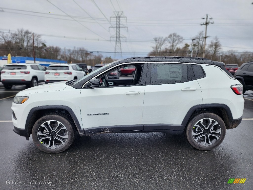 Bright White 2022 Jeep Compass Limited 4x4 Exterior Photo #145466419
