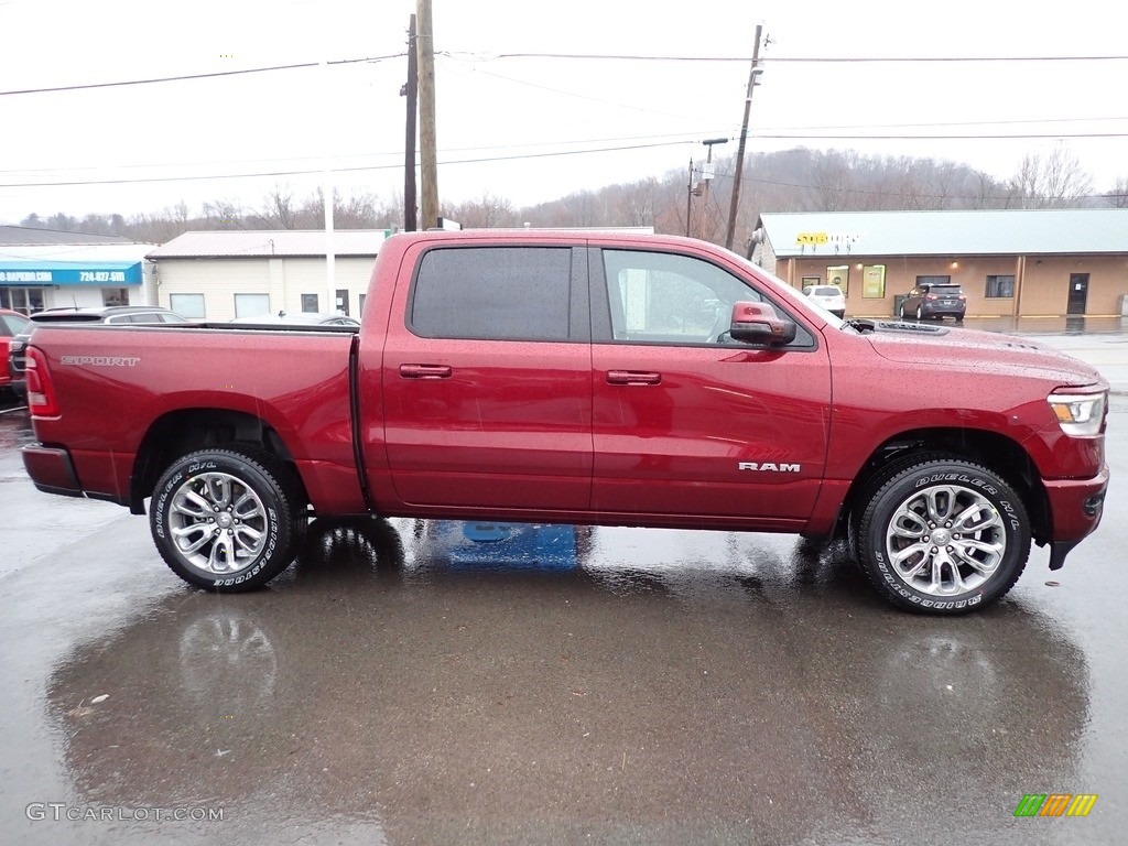 Delmonico Red Pearl 2023 Ram 1500 Laramie Crew Cab 4x4 Exterior Photo #145468216